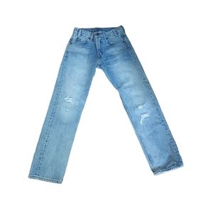 Levi Strauss 505 Jeans 24" waist, Women Distressed Light Blue, straight leg